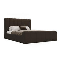 POLSTERBETT 160x200 Valetta mit Bettkasten, Bouclé Schwarz - Schwarz, Holz/Textil (160/200cm) - Emporius