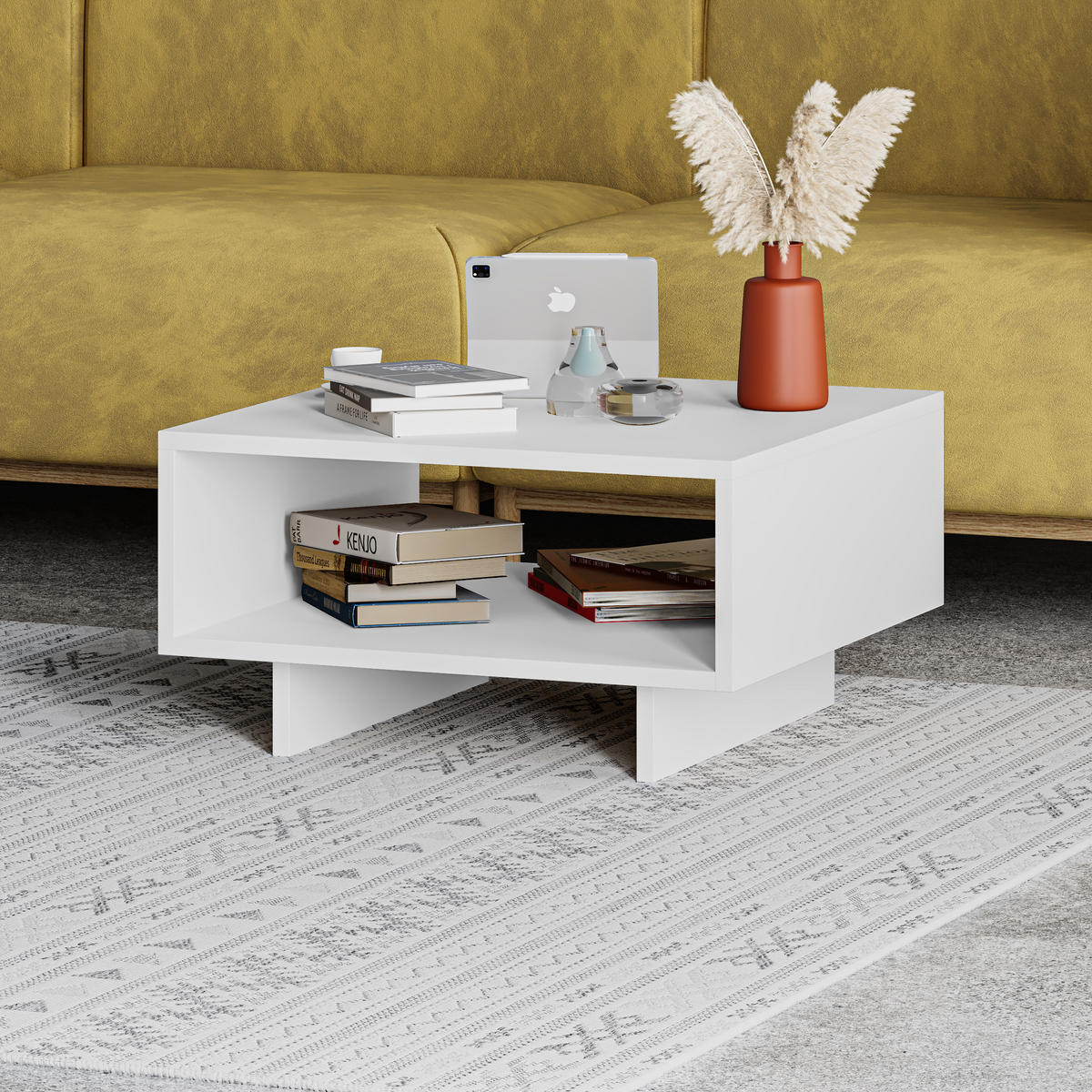 COUCHTISCH Hola Weiß 60/32/60cm - Weiß, Holzwerkstoff (60/60/32cm) - Decortie