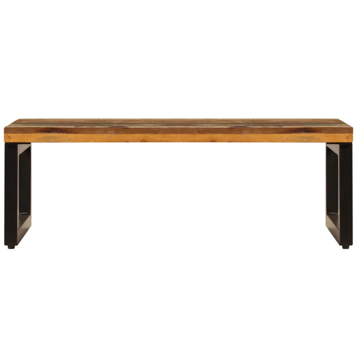 COUCHTISCH 100x50x35 cm Altholz und Stahl - Braun, Holzwerkstoff (100/50/35cm) - furnicato