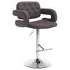 BARHOCKER Dubai, Gestell Metall in Chromoptik, STOFF Dunkelgrau - Chromfarben/Dunkelgrau, Textil/Metall (52/100/55cm) - TPFLiving