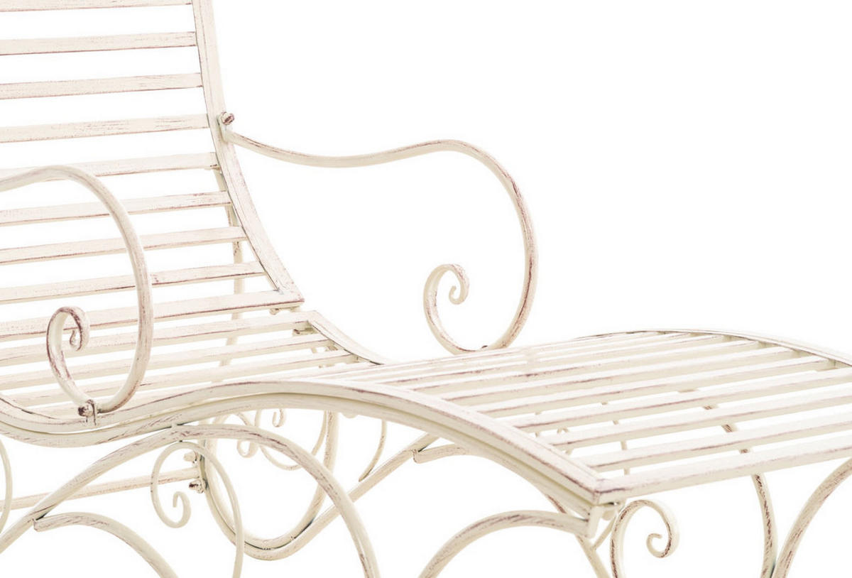 GARTENLIEGE Aurelle antik-creme - Naturfarben, Metall (58/101/140cm) - TPFGarden