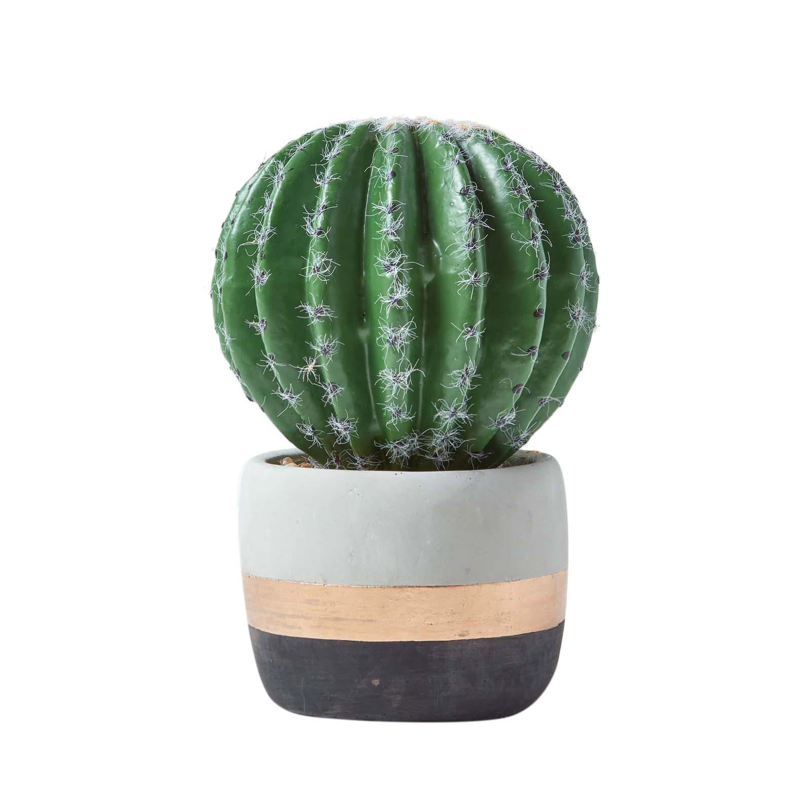 KUNSTPFLANZE Kugelkaktus im Deko-Topf, 19 cm - Grün, Kunststoff (19cm) - Homescapes