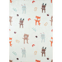 KINDERTEPPICH mit Tiermotiven Happy 160x230 cm - Creme, Textil (160/230cm) - Nazar Rugs