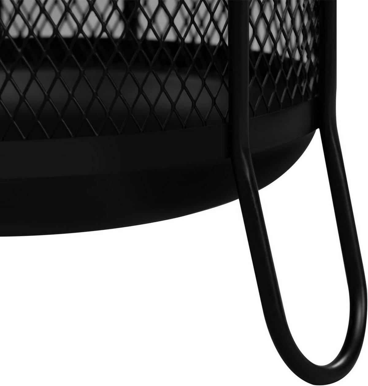 SCHIRMSTÄNDER mit 4 Haken, aus Drahtgitter, Anthrazit - Anthrazit, Metall (22/49/22cm) - Woltu