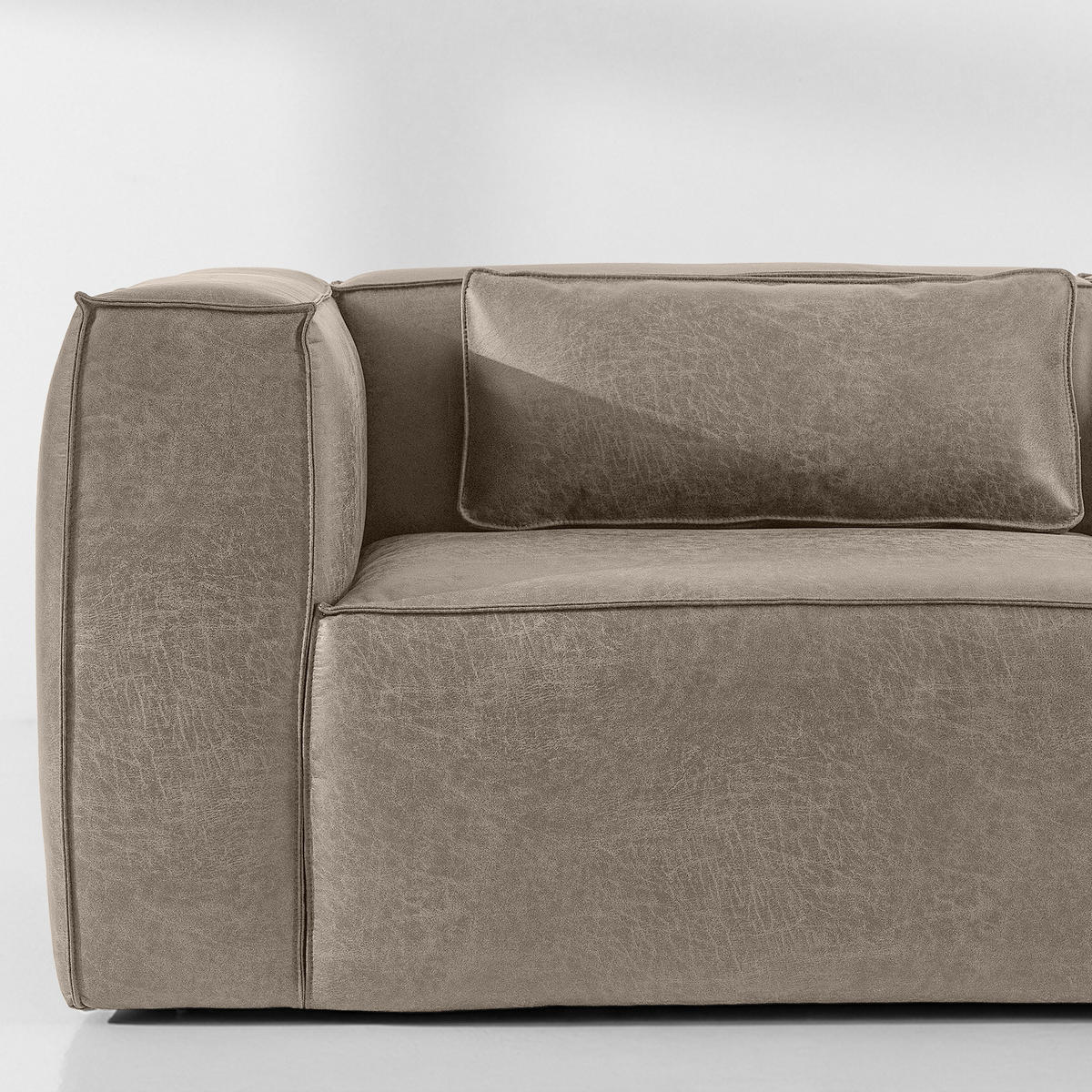 3-SITZER SOFA FEROX, Hellgrau - Hellgrau, Holz/Holzwerkstoff (240/73/96cm) - KONSIMO®