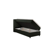 BOXBETT Diamaro 90x200 cm mit Bettkasten und Topper - Dunkelgrün - Grün, Holz (90/200cm) - Panda Möbel