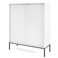 SIDEBOARD NANAIMO KOM1-2D Profilierte Fronten, Weiß - Weiß, Holzwerkstoff/Kunststoff (104/125/39cm) - Komodee