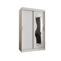 SCHWEBETÜRENSCHRANK 200/120/62 2-türig - Silberfarben/Weiß, Holz (120/200/62cm) - MÖBEL KRYSPOL