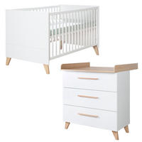 BABYZIMMER Leon 2-teilig I - Weiß, Holz (1/1/1cm) - Roba