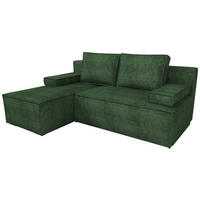 ECKSOFA Caspar mit Schlaffunktion Grün Cord - Grün, Textil (200/141cm) - Bromarkt