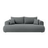 SCHLAFSOFA Ovo Dunkelgrau Velours - Dunkelgrau, Textil (250/103/110cm) - Selsey