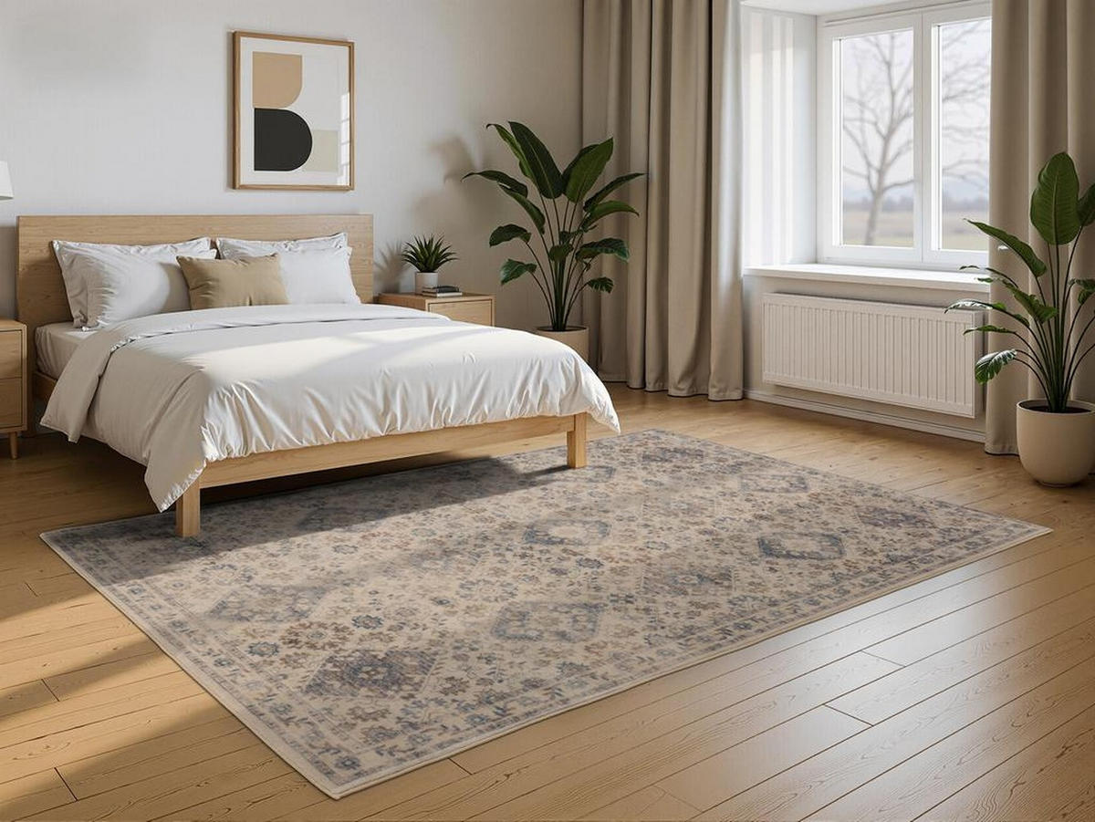 VINTAGE-TEPPICH Mastic Beige/Grau 160x230 cm - Multicolor, Textil (160/230cm) - Vercai Rugs