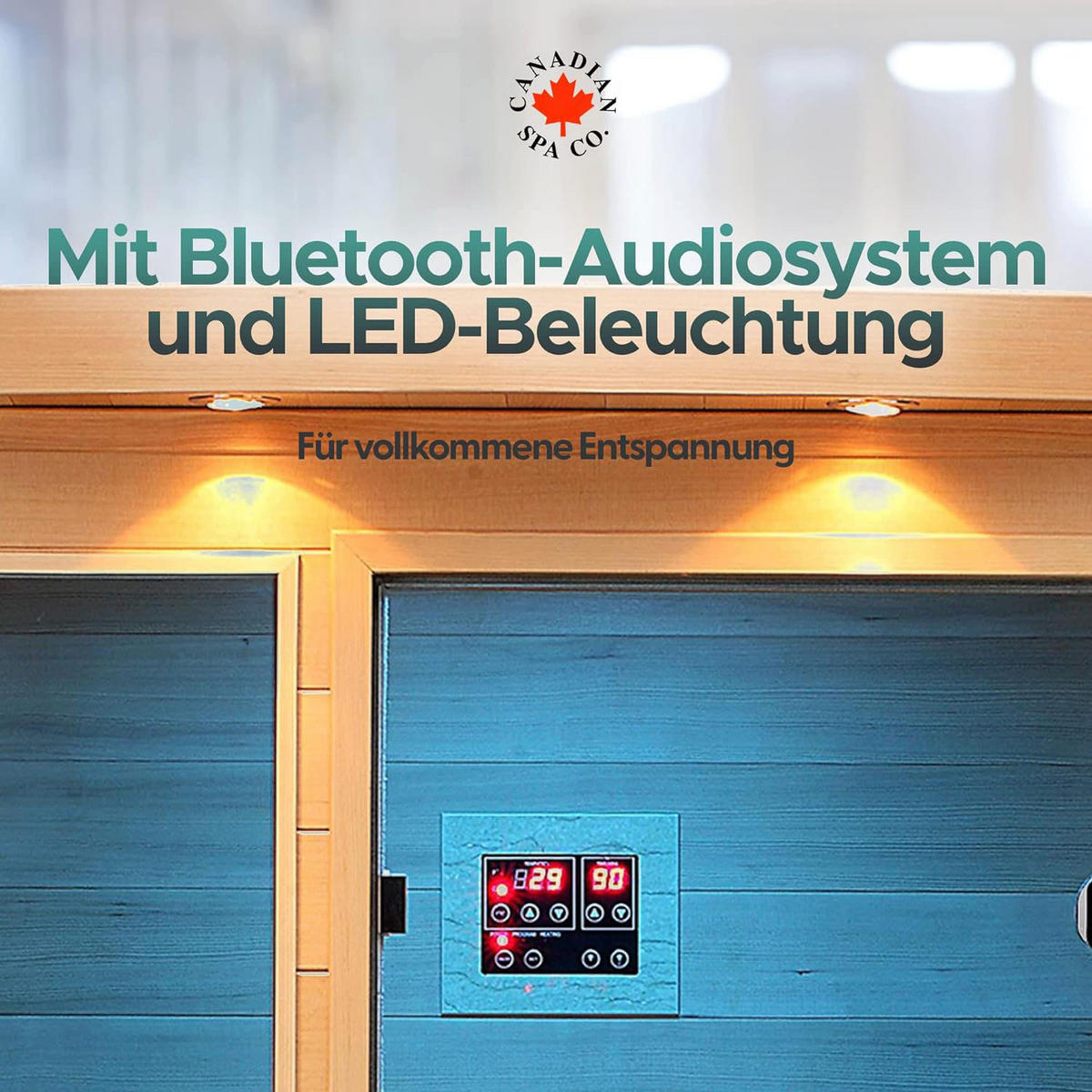 SAUNA Chilliwack Infrarotkabine - Hellbraun, Holz (102/191/97cm)