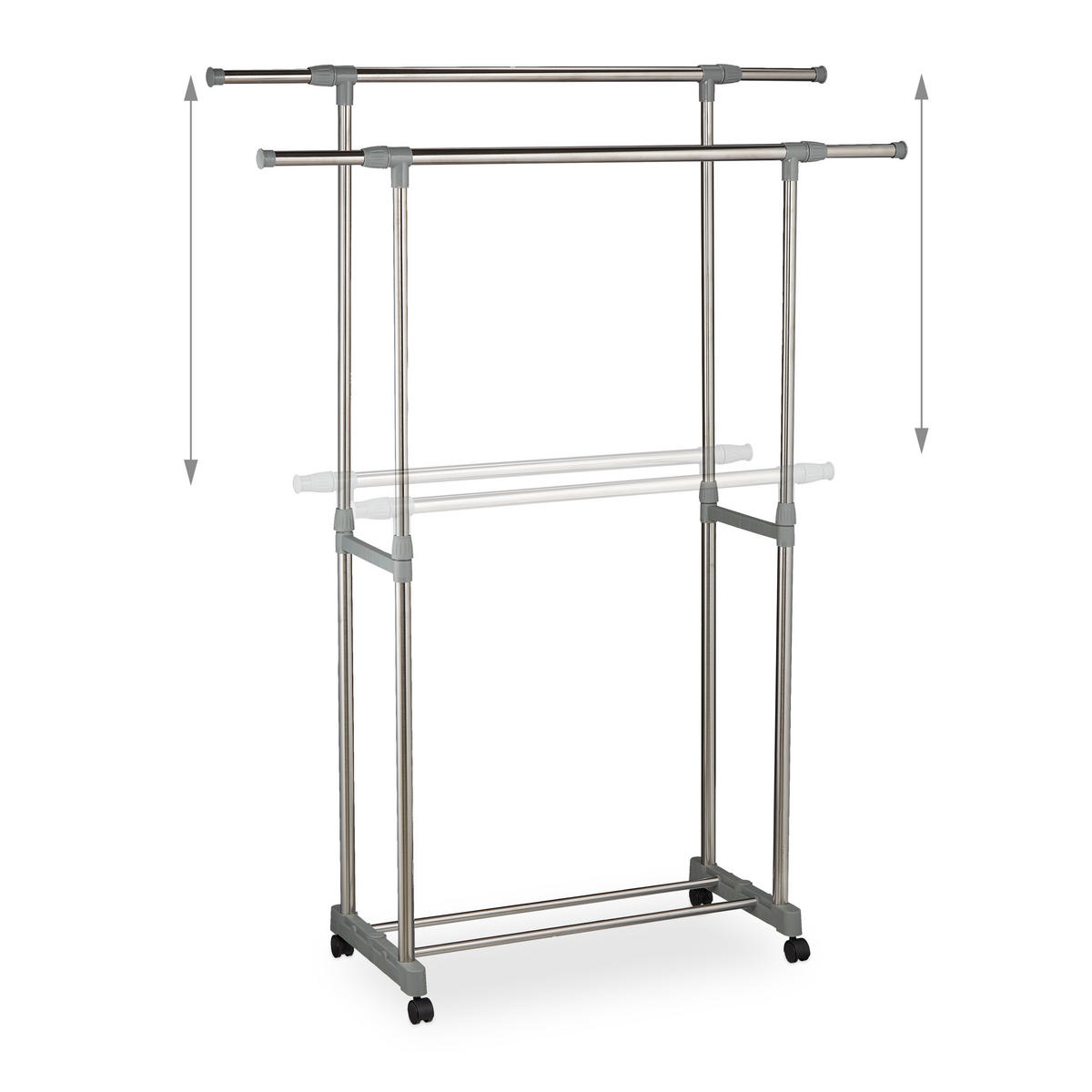 KLEIDERSTÄNDER - Multicolor, Kunststoff/Metall (160/165/41cm) - Relaxdays