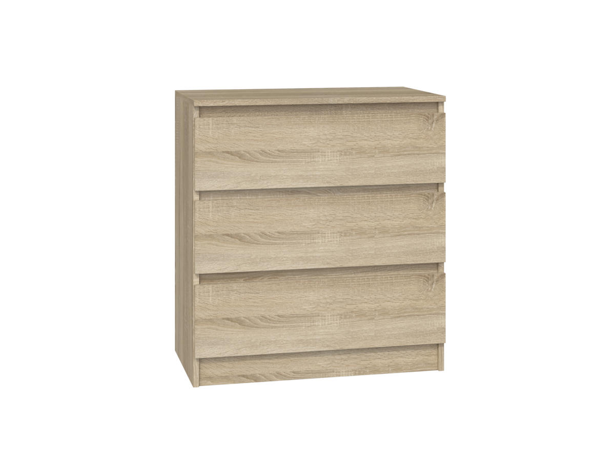 KOMMODE 3 SCHUBLADEN M3 - EICHE SONOMA - Sonoma Eiche, Holzwerkstoff (70/75/40cm) - CDF