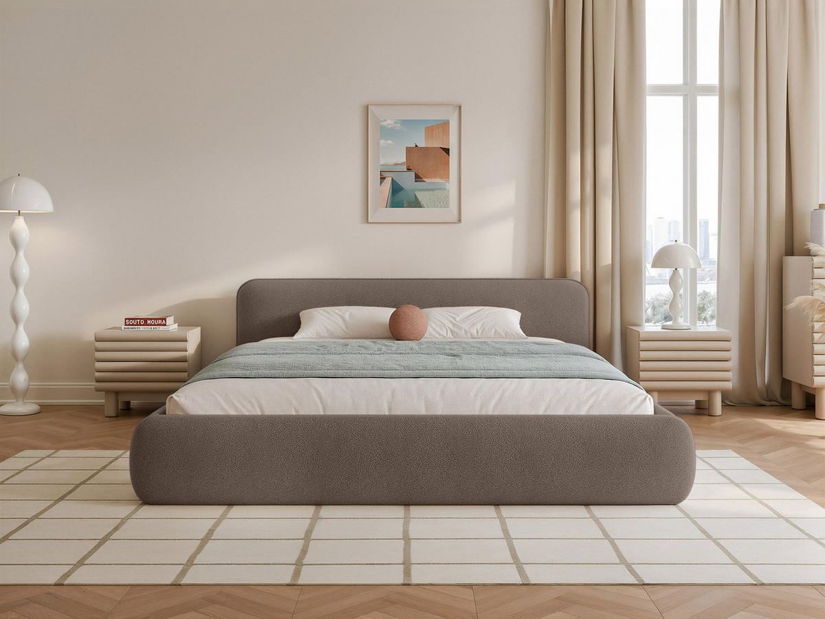 POLSTERBETT Taftan 160x200 cm, Braun - Braun, Textil (200/160cm) - Fedve