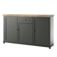 SIDEBOARD EVANDRO 160/93/42 cm mit 1 Schubladen und 3 Türen Grün - Grün, Holzwerkstoff (160/93/42cm) - MASSENO