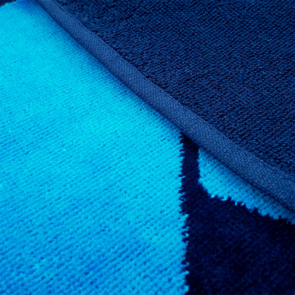 STRANDTUCH Frottee Samt Jacquard Blau 95x175 440g/m² - Pyrgos - Blau, Textil (95/175cm) - LE COMPTOIR DE LA PLAGE