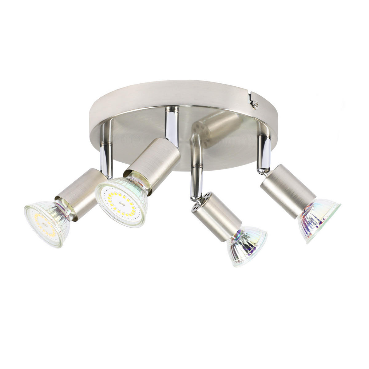STRAHLER Birtha 4-flammig 18/18/11 cm - Silberfarben, Metall (18/18/11cm) - Nettlife