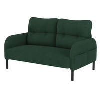 SOFA-SET 3er-Set Cord Emerald mit 2-Sitzer, Sessel und Hocker - Smaragdgrün, Textil (120/79/75cm) - IVMEU