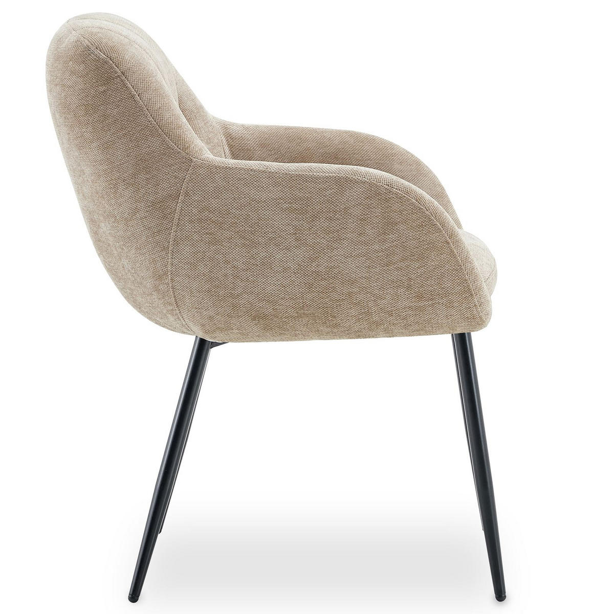 ESSZIMMERSTÜHLE SOMA 2er-Set hellbraun - Hellbraun, Textil (64/83/68cm) - IDIMEX