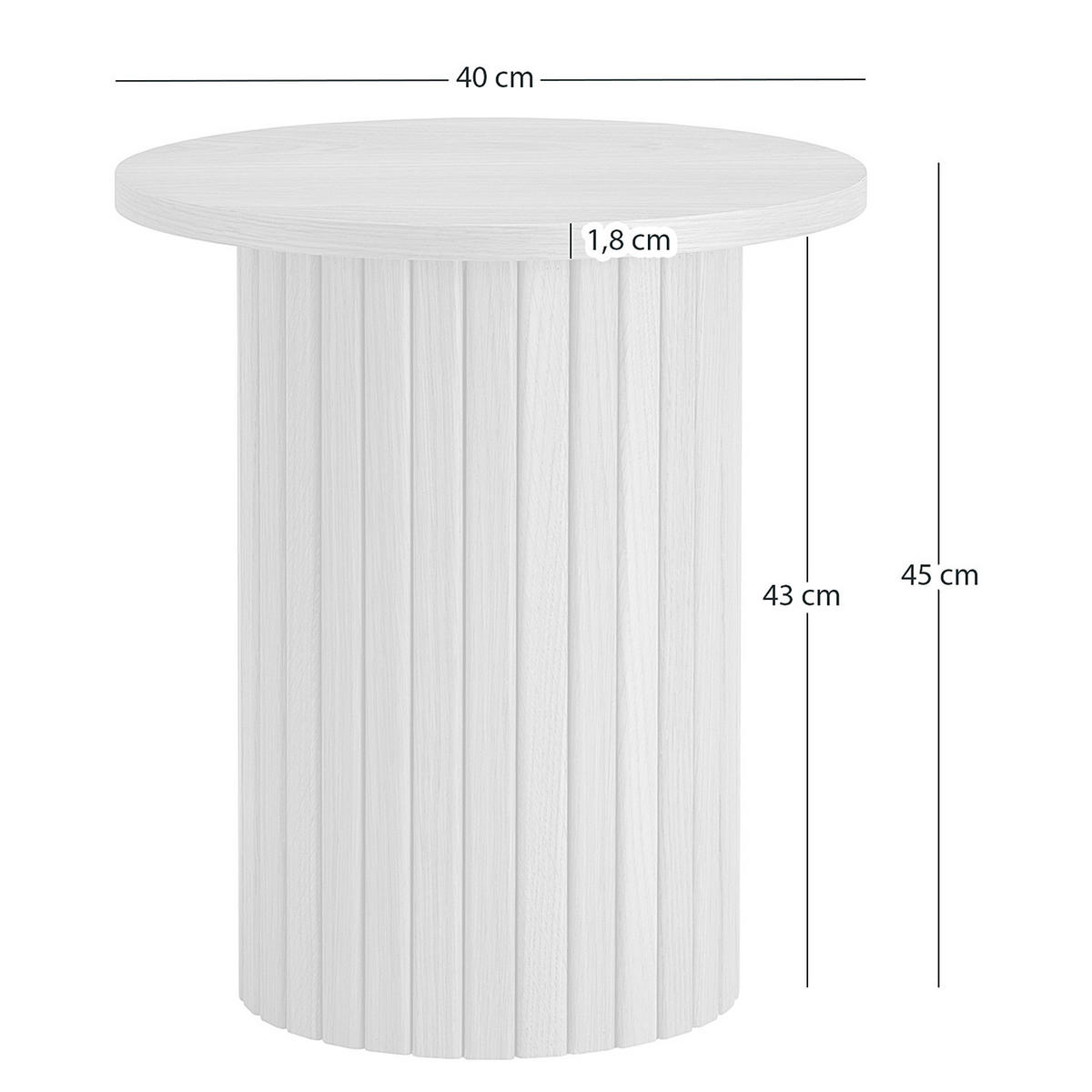 BEISTELLTISCH 40 cm - Eichefarben, Holzwerkstoff (40/40/45cm) - home24