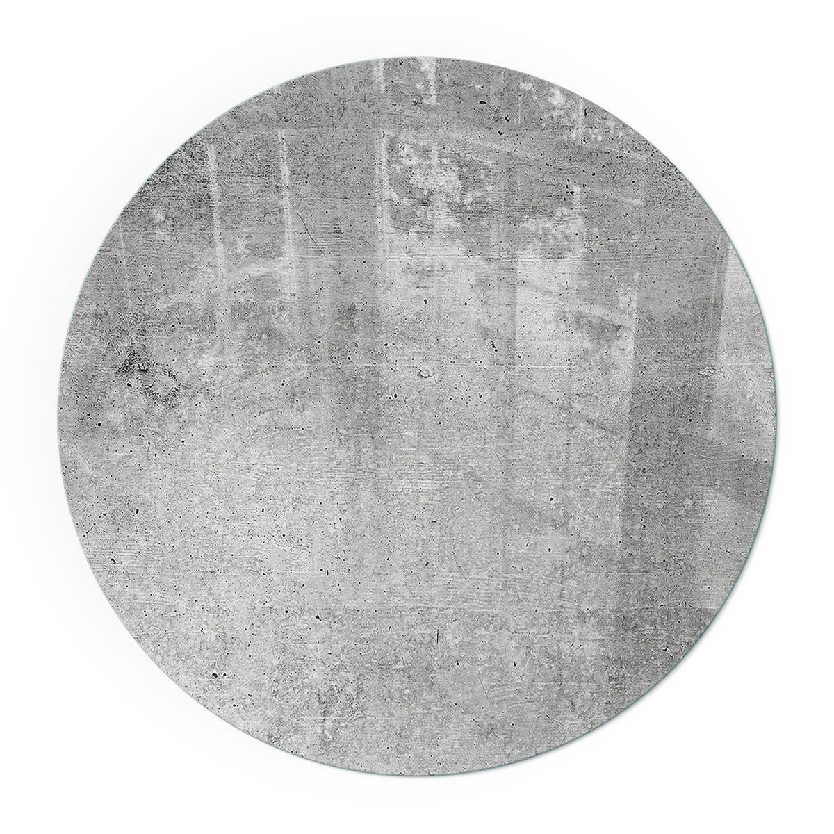 GLASPLATTE für Kamin Ø 50 cm - Grau, Glas (50/50/0.4cm) - TULUP