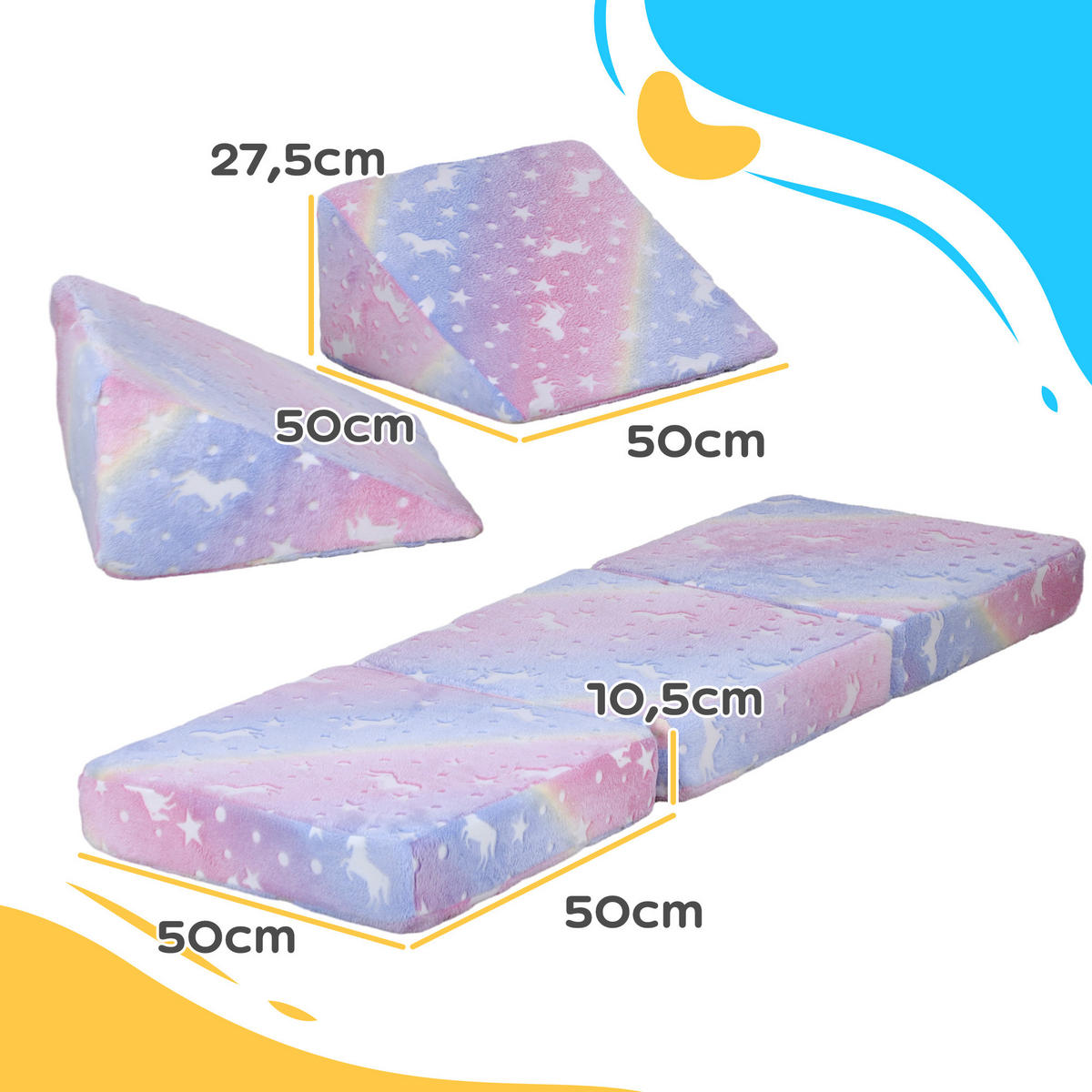 KINDERSOFA-SET - Rosa, Textil (48/27.5/50cm) - AIYAPLAY