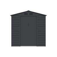 SCHREBERGARTENHAUS - 203 cm x 181 cm - metall - anthrazitgrau Adelmo - Anthrazit, Metall (203/213/181cm) - Vente-Unique
