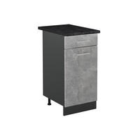 DULAP DE BAZĂ DE BUCĂTĂRIE R-Line, beton/antracit, 40 cm стільниця Антрацит - antracit/gri, compozit lemnos (40/81.6/60cm) - Vicco