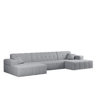 ECKSOFA U-form Wohnzimmer NIMES Stoff VERITA Grau - Grau, Holz/Textil (350/168cm) - Kaiser Möbel