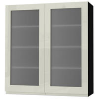 HÄNGESCHRANK Florence W4S/90 Schwarz / RAL 1013 perlweiß HG 90 / 32,5 / 96cm - Weiß Hochglanz/Schwarz, Holz/Holzwerkstoff (90/96/32.5cm) - Feldmann-Wohnen
