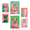 POSTER Set Mit 6 Rosa Haustiere A3 & A4 Rahmenlos - Klar, Papier (29/3cm) - Nacnic
