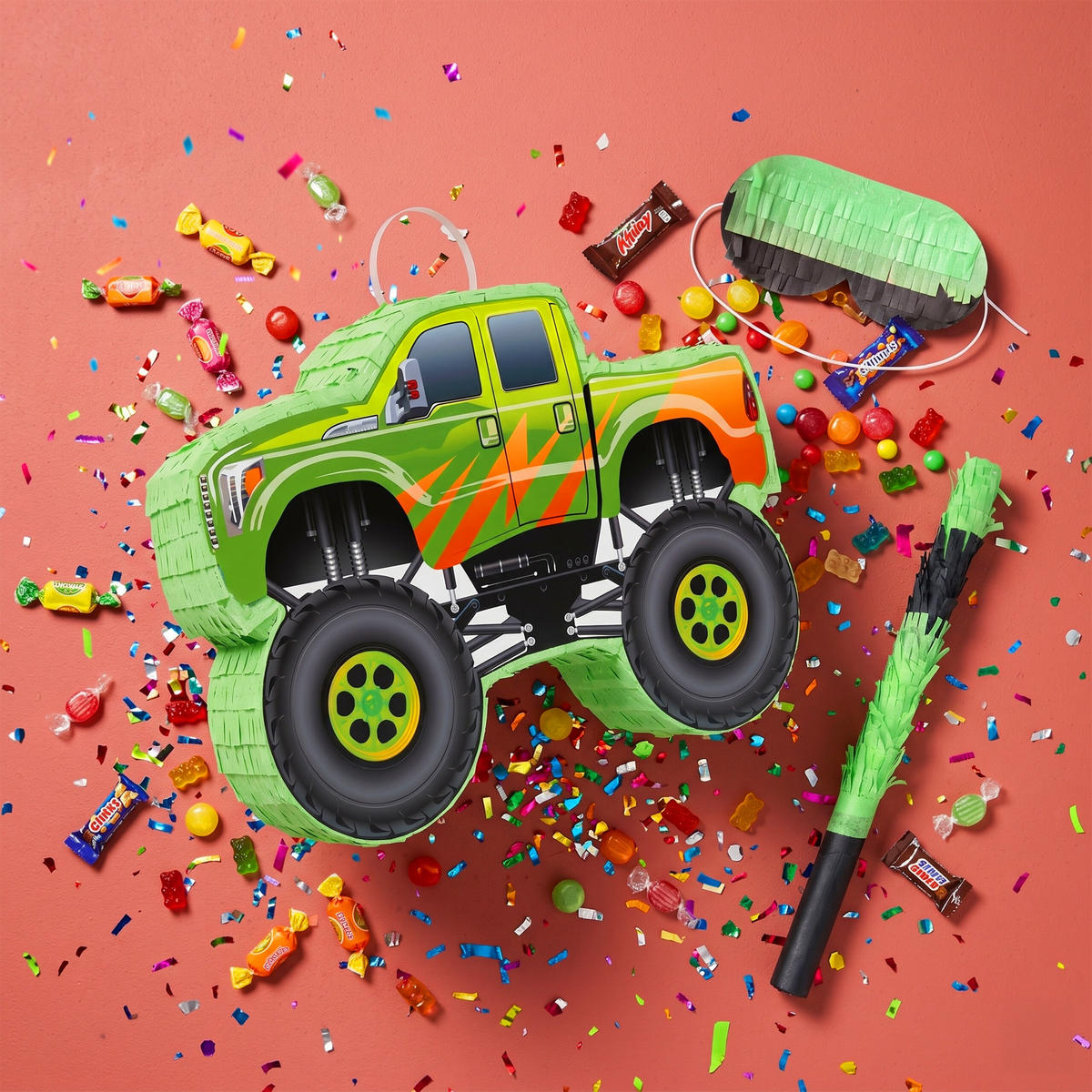 PINATA - Multicolor, Papier/Wellpappe (40/28/6cm) - Relaxdays