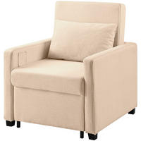 SCHLAFSESSEL Jerry Creme - Creme, Textil (74/89/91cm) - ATLANTIC home collection