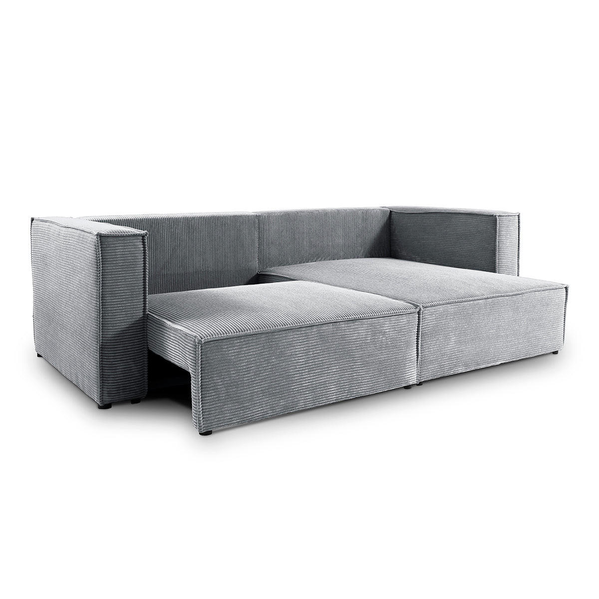 SOFA Jimmy 3 Sitzplätze Hellgrau - Grau, Holz (245/77/148cm) - Petits-meubles