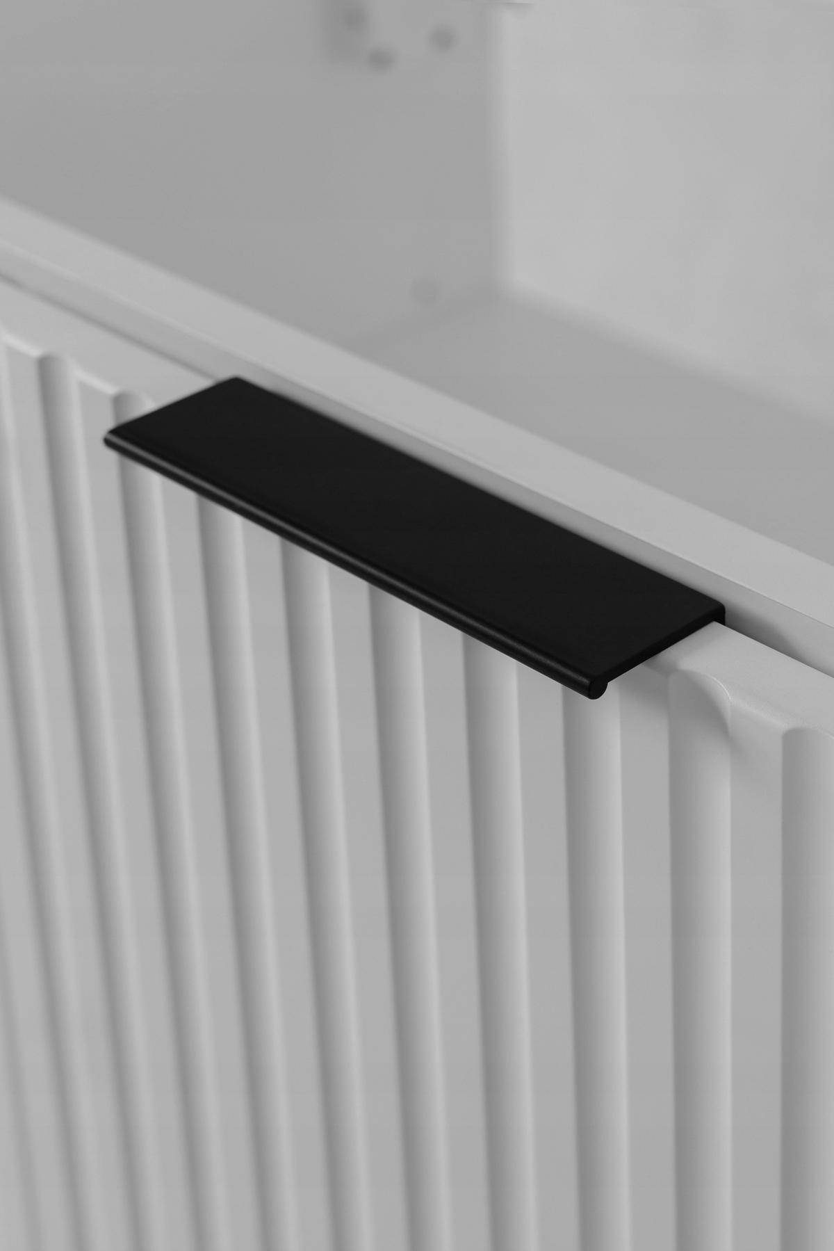 WASCHBECKUNTERSCHRANK FLOW mit Regal + Platte Weiß matt 160/57/46 cm - Weiß, Holzwerkstoff (160/57/46cm) - Rodan