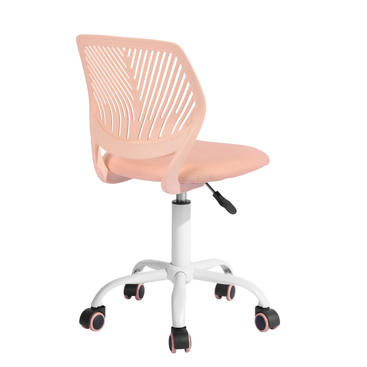 DREHSTUHL Rosa - Pink/Weiß, Metall (38/87/39cm) - Urban Meuble