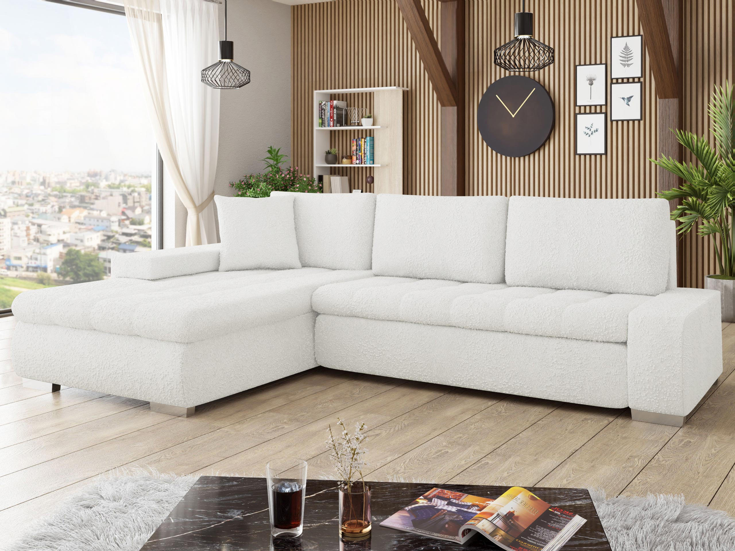ECKSOFA Orkan Premium - Naturfarben, Holz/Textil (302/213cm) - MIRJAN24