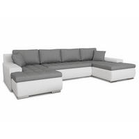 WOHNLANDSCHAFT Faris U - Weiß, Holz/Textil (350/85/185cm) - Sofnet