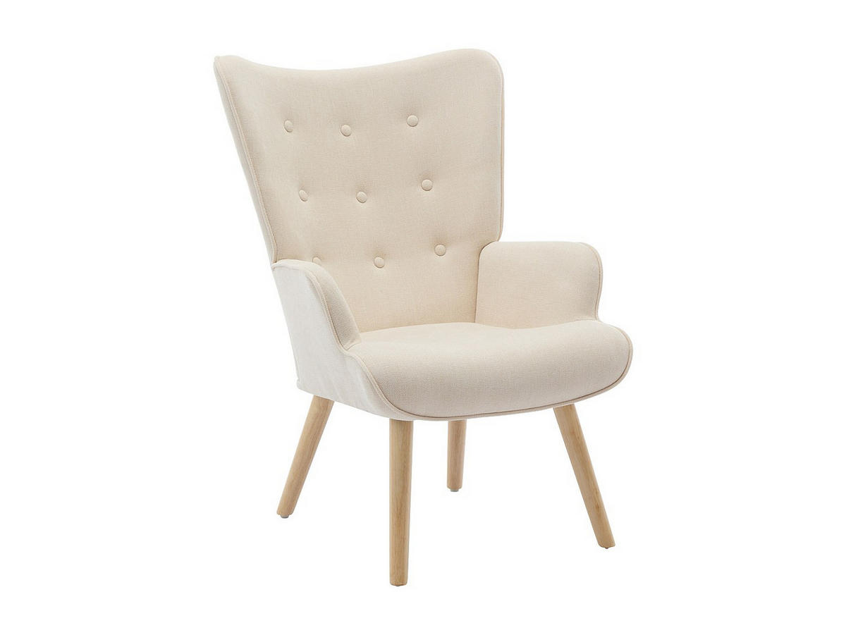 SESSEL - Stoff - Beige - VATELY - Beige, Textil (78/95.5/69cm) - Vente-Unique