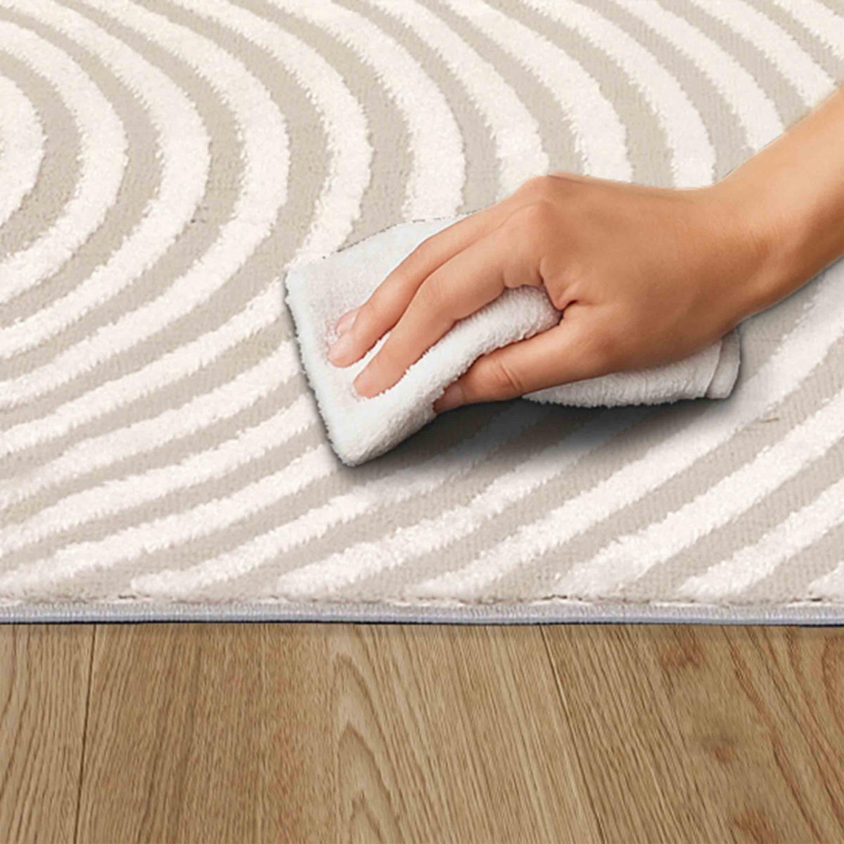 KURZFLORTEPPICH JULES - Creme, Textil (160/230cm) - Astra