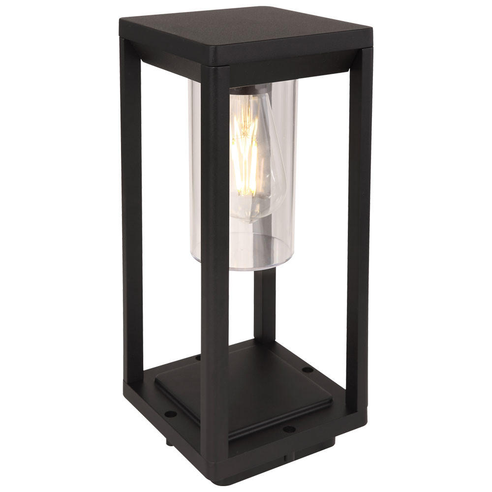 WEGELEUCHTE CANDELA Alu Schwarz - Schwarz, Kunststoff (15/15/35cm) - Globo Lighting