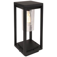 WEGELEUCHTE CANDELA Alu Schwarz - Schwarz, Kunststoff (15/15/35cm) - Globo Lighting