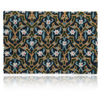 FUSSMATTE Bunt Kokos rutschfest 60x40 cm - Multicolor, Kunststoff/Textil (60/40cm) - Relaxdays