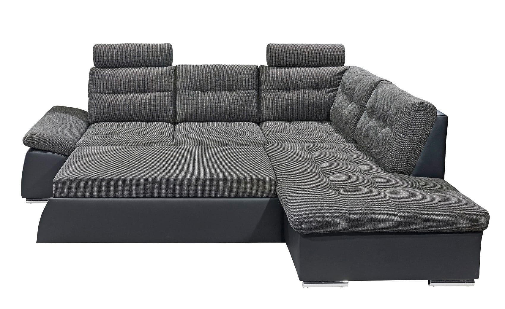 Thumbnail - ed exciting design Ecksofa, Zink, Textil, 4-Sitzer, Ottomane rechts,L-Form, 260x219 cm, Wohnzimmer, Sofas & Couches, Woh...