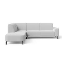 ECKSOFA Regento Grau Links - Schwarz/Grau, Holz/Textil (277/218cm) - Graingold