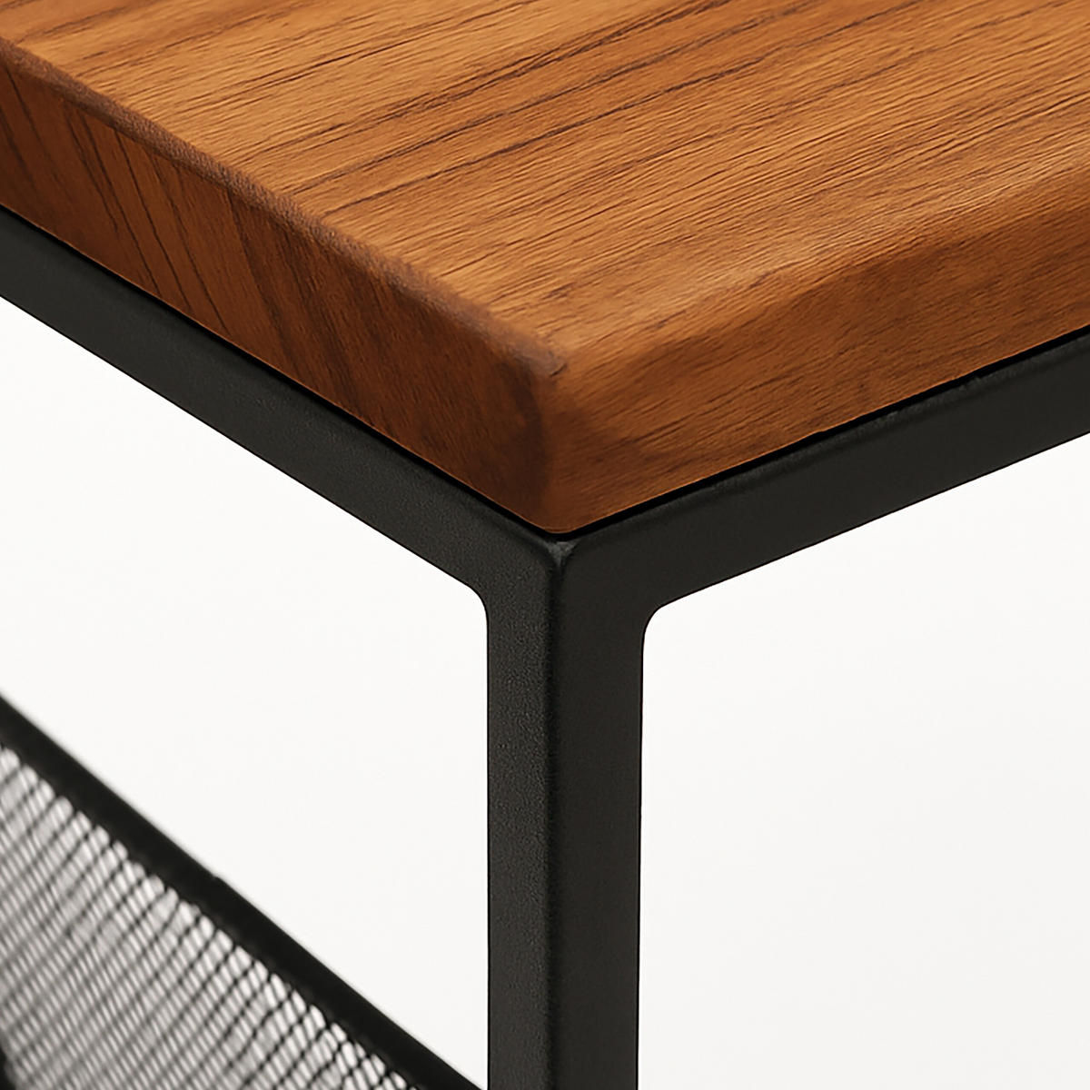 BEISTELLTISCH - Schwarz, Holz/Metall (51/30/63cm) - Relaxdays