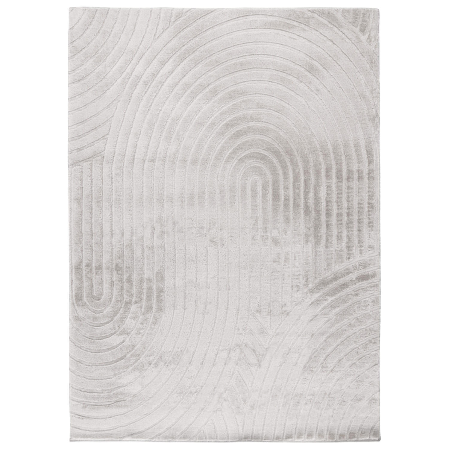 KURZFLOR-TEPPICH Waves 501 Hellgrau/ Taupe 120x170 cm - Taupe, Textil (120/170cm) - carpet city