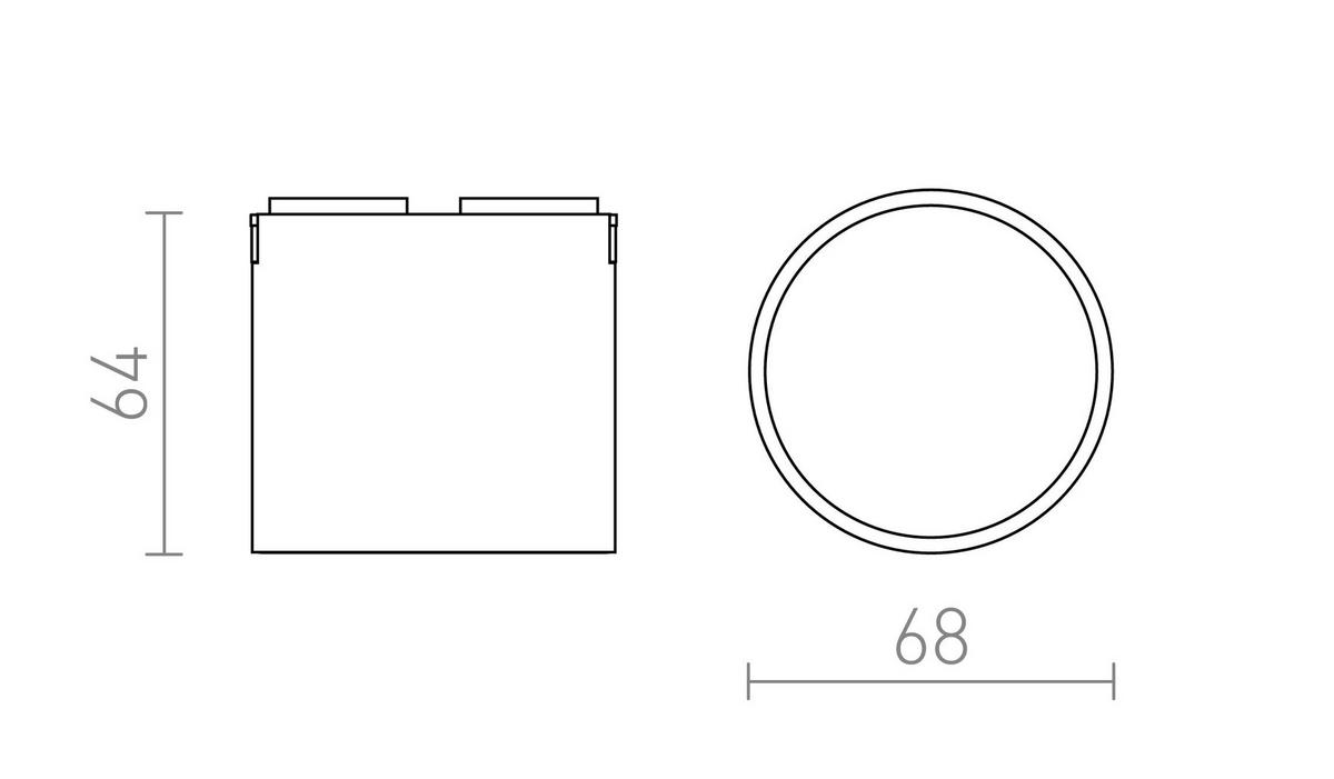 LEUCHTE CODI Schwarz 6 W - Schwarz, Metall (68/68/68cm) - Rendl